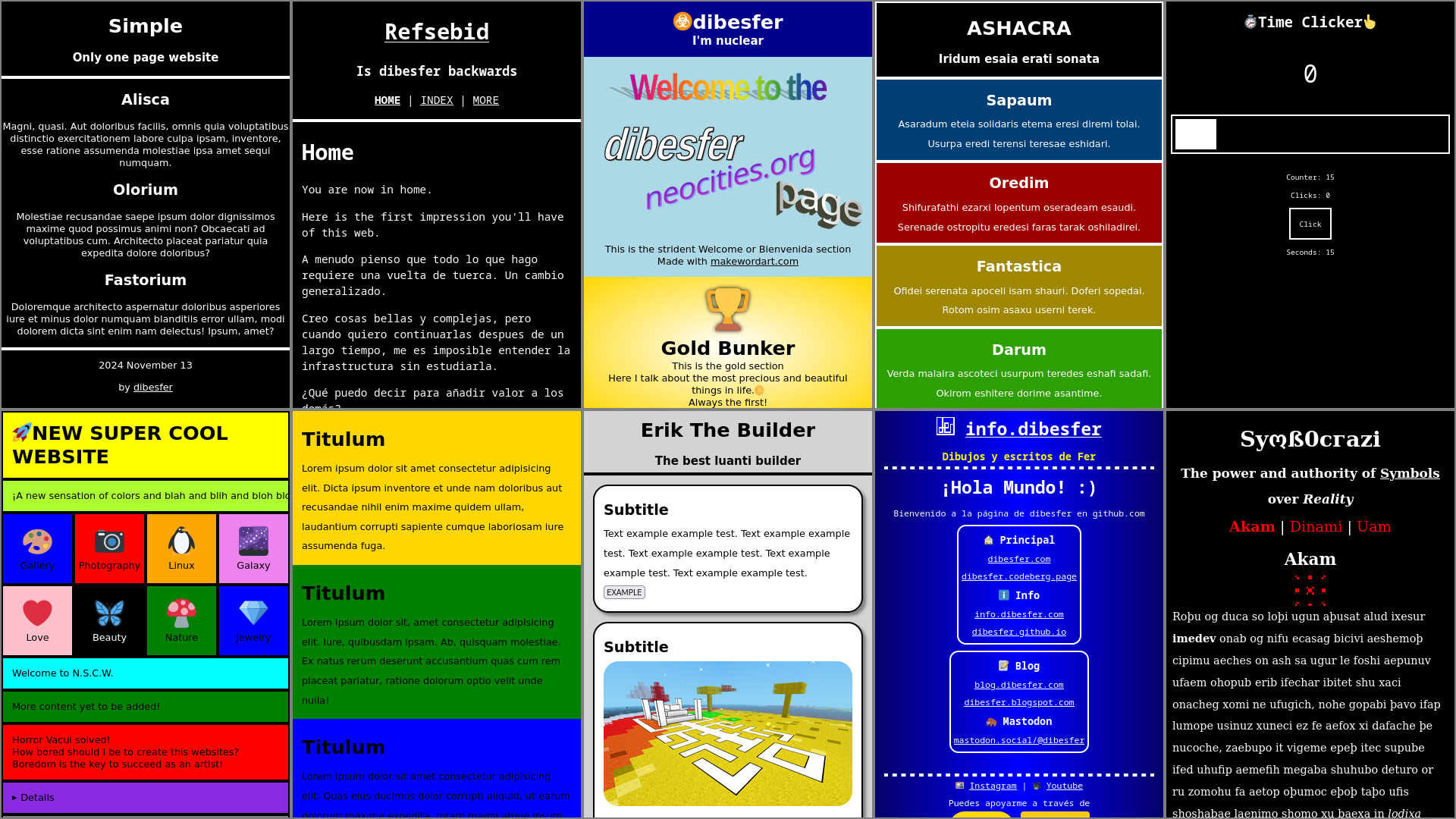 web showcase